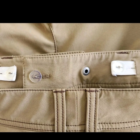 Athleta Adjustable Waist 45274 Tan Side Zipper Pocket Wide Leg Womens Size 4 - Picture 9 of 10
